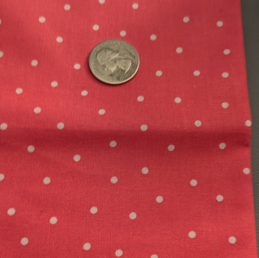 Pink Pin Dot Cotton Fabric
